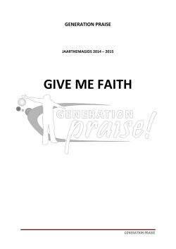 GIVE ME FAITH - Generation Praise Huizen