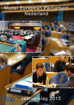 Jaarverslag 2013 - Model European Parliament