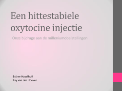 Hittebestendig Oxytocine door Esther Hazelhoff en Ilvy van der