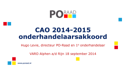 CAO 2014-2015 onderhandelaarsakkoord