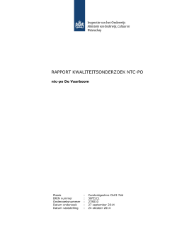 Rapport kwaliteitsonderzoek NTC-PO 75412