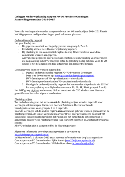 Oplegger Onderwijskundig rapport PO-VO Provincie