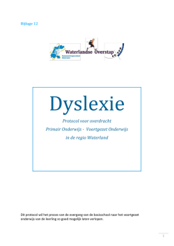 Dyslexie Protocol Waterlandse Overstap