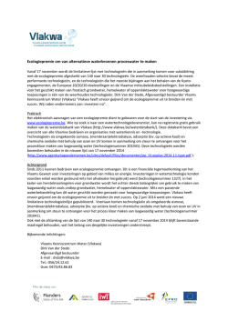 Ecologiepremie om van alternatieve waterbronnen