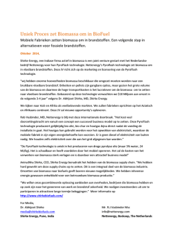 Uniek Proces zet Biomassa om in BioFuel