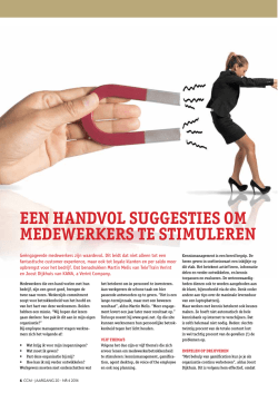 een handvol suggesties om medewerkers te stimuleren