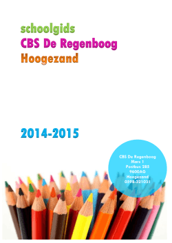 schoolgids CBS De Regenboog 2014-2015