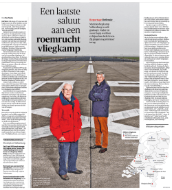 Een laatste saluut aan een ro emrucht vlie gkamp