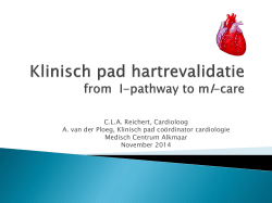 Klinisch pad hartrevalidatie from I-pathway to mI-care