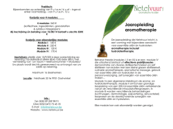 Jaarprogramma Aromatherapie 2014 -2015