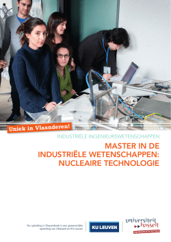 master in de industriële wetenschappen: nucleaire technologie