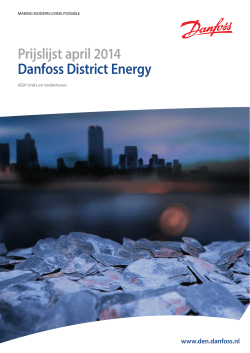 Prijslijst april 2014 Danfoss District Energy