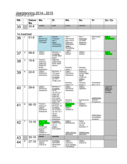 Jaarplanning 1999 &ndash; 2000