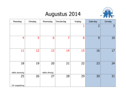 Jaarkalender - St. Franciscusschool