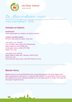 Lees de Nieuwslezer hier - Jaarsveld