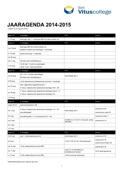 JAARAGENDA 2014-2015 - Sint Vituscollege Bussum