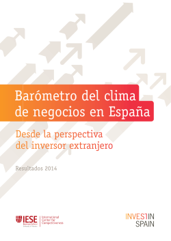 Barómetro del clima de negocios en España