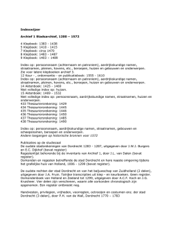 Indexwijzer - Regionaal Archief Dordrecht