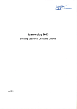 Jaarverslag 2013 - Strabrecht College