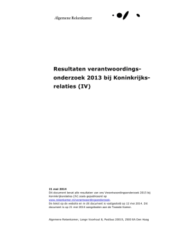 IV - Verantwoordingsonderzoek