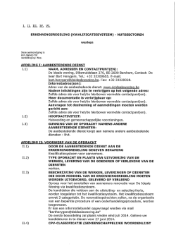 i&sbquo; ii. iii. iv. vi. erkenningsregeling (kwalificatiesysteem