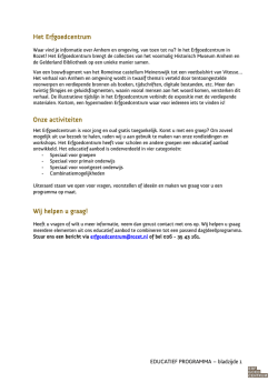 Het Erfgoedcentrum Onze activiteiten Wij helpen u graag!