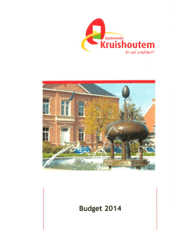 Budget 2014 - Kruishoutem