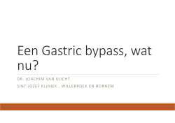 Dr Van Gucht - Een gastric bypass, wat nu