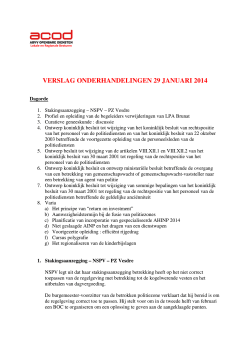 Verslag van de onderhandelingen 29/01/2014