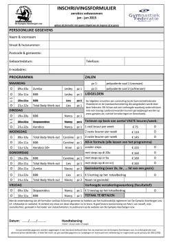 Inschrijvingsformulier 14-15 aerobics (jan-juni)