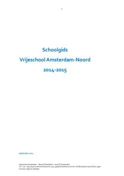 Download de Schoolgids Vrijeschool Amsterdam-Noord 2014-2015