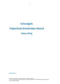 Download de Schoolgids Vrijeschool Amsterdam-Noord 2014-2015