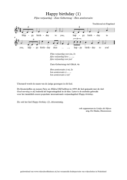 Happy birthday (1) - Vrijeschoolliederen