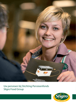 Startbrochure Stichting Pensioenfonds Sligro Food Group