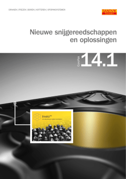 Nieuwe snijgereedschappen en oplossingen 14.1
