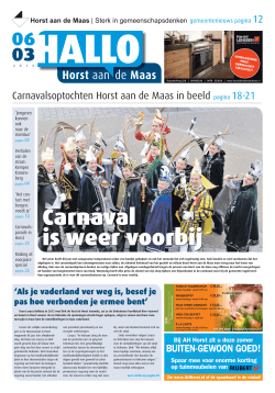 Uitgave 06-03-2014 - HALLO Horst aan de Maas