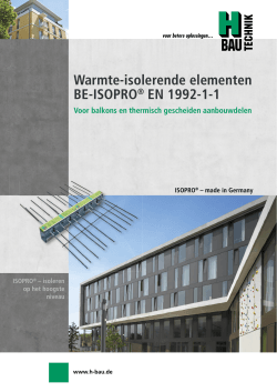 Warmte-isolerende elementen BE-ISOPRO® EN 1992-1-1