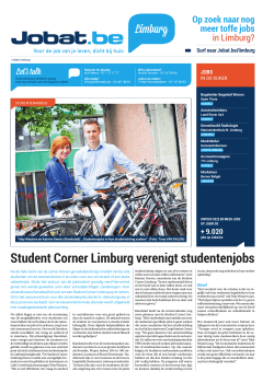 Student Corner Limburg verenigt studentenjobs