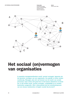 Het sociaal (on)vermogen van organisaties