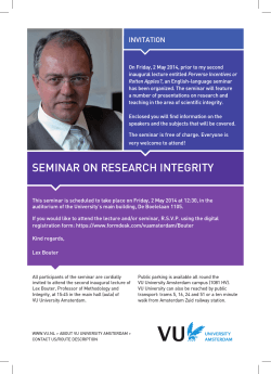 SEMINAR ON RESEARCH INTEGRITY