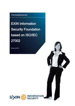 EXIN Information Security Foundation based on ISO/IEC 27002