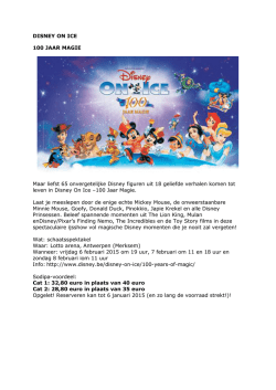 DISNEY ON ICE 100 JAAR MAGIE Maar liefst 65