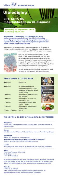 Life goes on - VUmc Alzheimercentrum