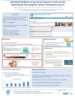 Individual feedback on personal research results via the