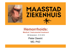 Hemorrhoiden behandeling door MDL-arts (Dewint)