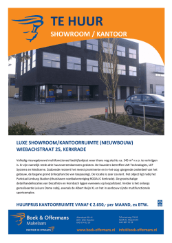 Brochure Wiebachstraat 25, Kerkrade Showroom