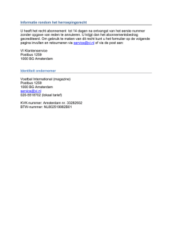 Informatie rondom het herroepingsrecht U heeft het recht