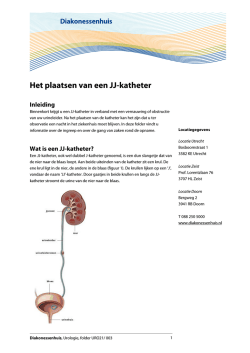 Het plaatsen van een JJ-katheter