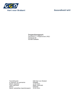 Inspectierapport GGD &ndash; maart 2014