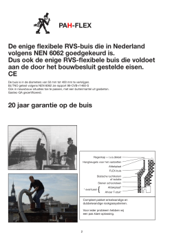 PAH-FLEX De enige flexibele RVS-buis die in Nederland